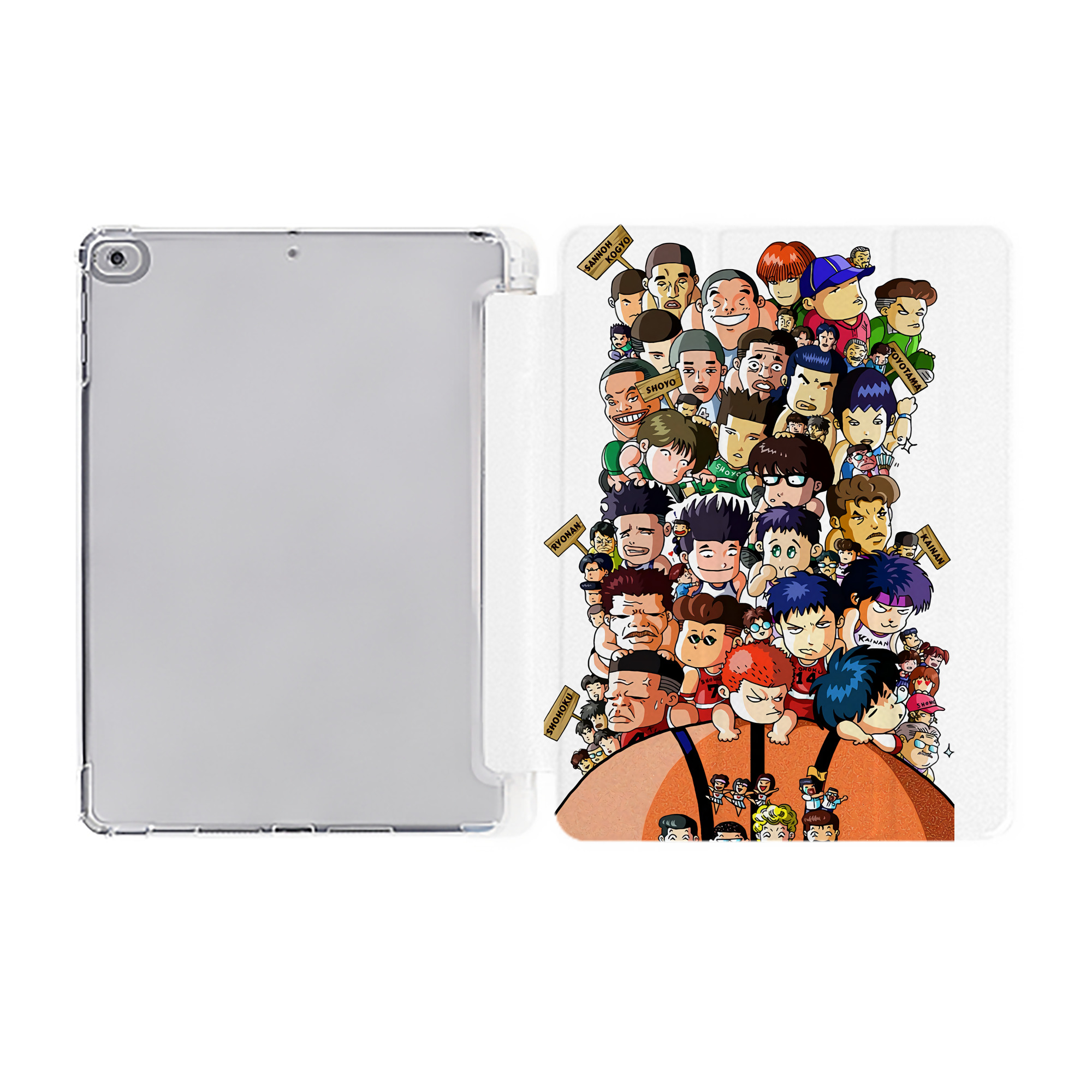 （画像用） SLAM DUNK／スラムダンク IPad ケース ペン収納付き 三つ折りスタンド PUレザー×シリコン 対応機種9.5/10.5/10.9インチ